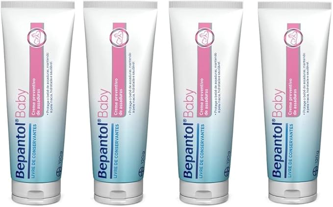 Creme Preventivo de Assaduras Bepantol Baby 120g – Kit com 4 unidades