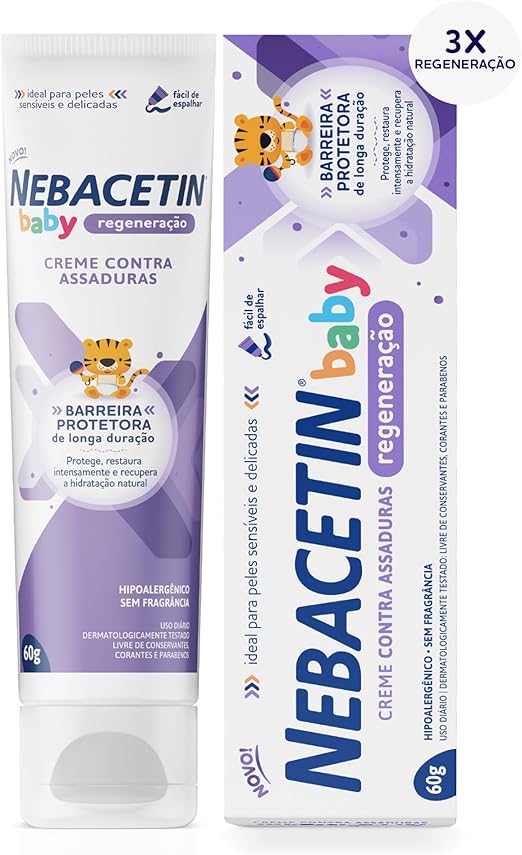 Creme para Assaduras Nebacetin Baby Regeneração 60g